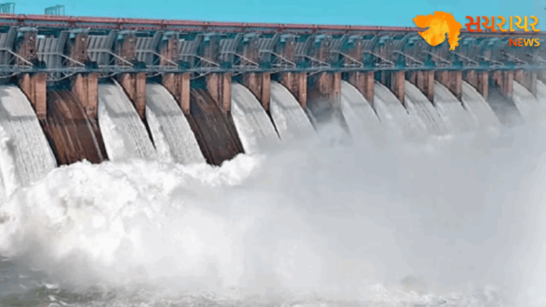 54 point 90 water storage in Sardar Sarovar Dam
