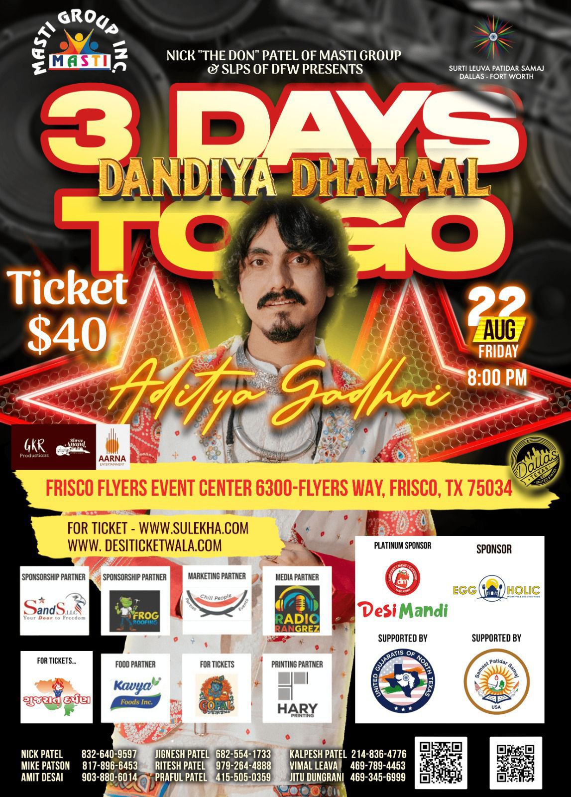 Aditya Gadhvi Concert in Frisco Texas