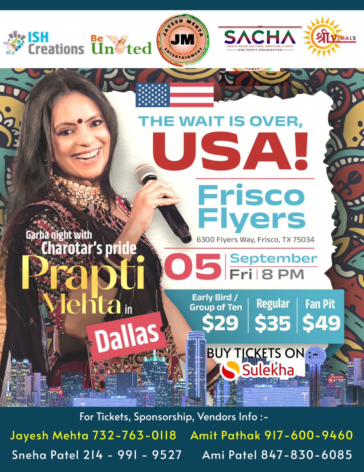 prapti mehta garba in texas frisco 