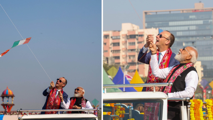 International Kite Festival Ahmedabad 2026 PM Modi & German Chancellor
