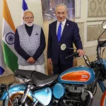 Modi Netanyahu Royal Enfield Bike