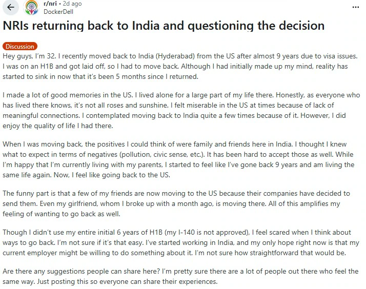 nri-returns-to-india-from-usa-viral-post-hyderabad-youth