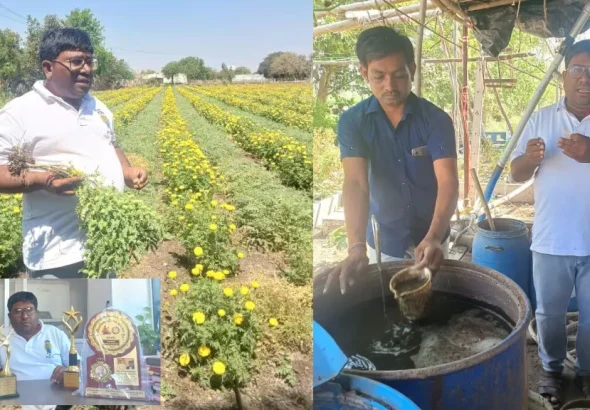 rajkot-gunda-village-farmer-cow-based-natural-farming-success-story-biogas-plant