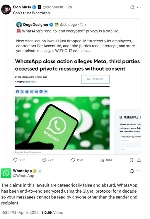 Elon Musk says WhatsApp cannot be trusted on privacy, WhatsApp terms it untrue