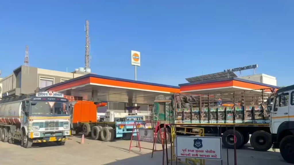petrol diesel shortage truck line
