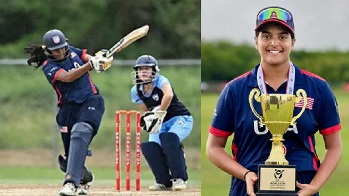 Anannya Aneesh representing USA Women U19 cricket team qualifiers