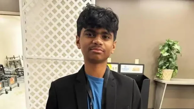 Ashrit Talluri, a 14-year-old student from Alpharetta who scored a perfect 1600 on the SAT exam