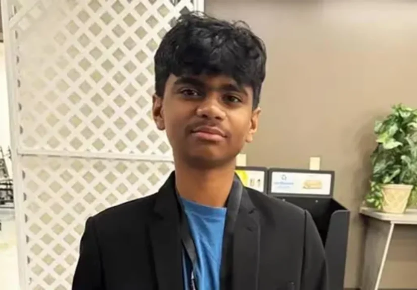 Ashrit Talluri, a 14-year-old student from Alpharetta who scored a perfect 1600 on the SAT exam