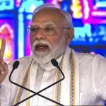 PM Modi addressing public gathering in Vadodara for WDFC rail project launch