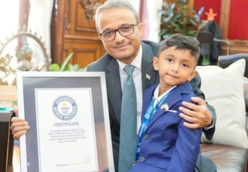 Advay Jain felicitated for youngest author Guinness World Record