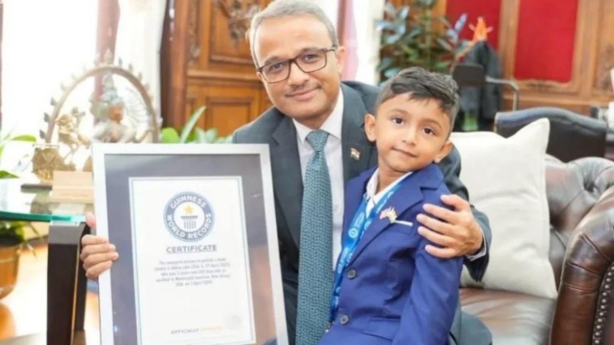 Advay Jain felicitated for youngest author Guinness World Record