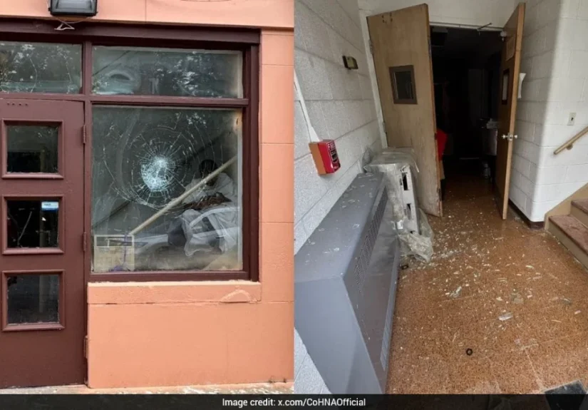 Bricks hurled at Shree Swaminarayan Hindu Temple in Ohio US breaking glass windows