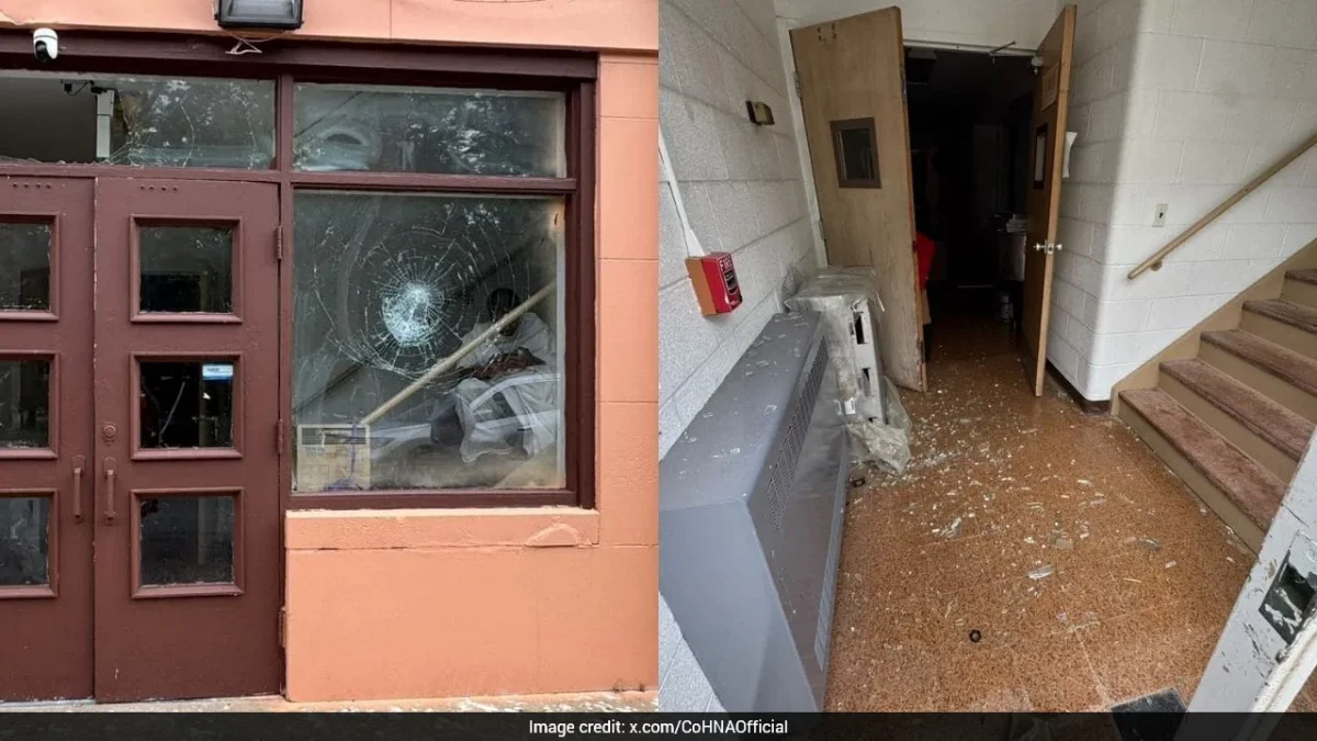 Bricks hurled at Shree Swaminarayan Hindu Temple in Ohio US breaking glass windows