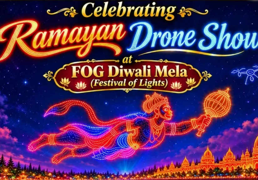 First Ramayan Drone Show at FOG Diwali Mela in Bay Area Fremont