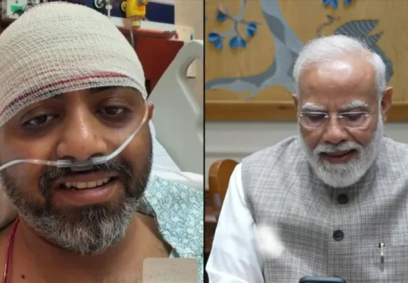PM Narendra Modi speaks to brave Flydubai pilot Captain Smit Machchhar