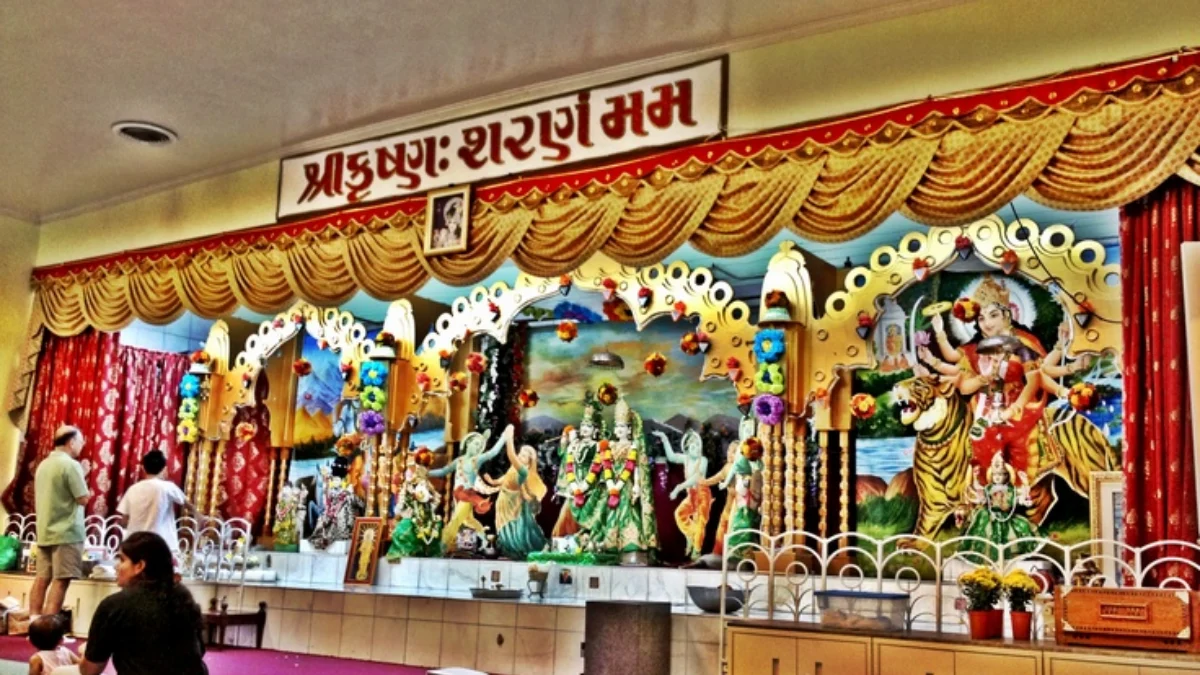 RadhaKrishna Mandir Norwalk Navratri 2026 celebration banner and schedule