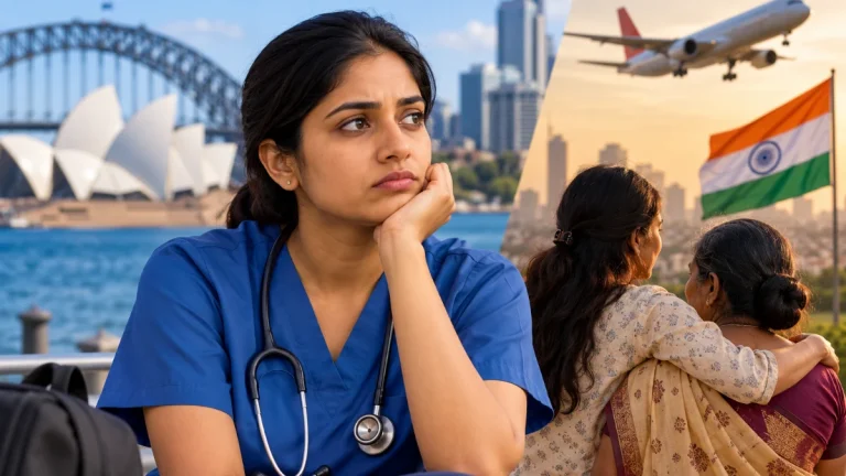 Indian woman nurse in Australia considering returning to India due to workplace racism and loneliness.