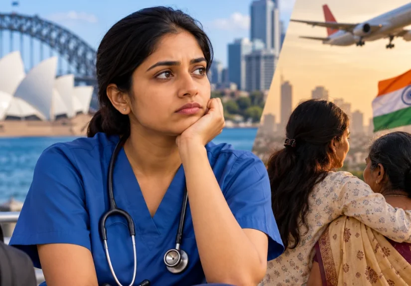 Indian woman nurse in Australia considering returning to India due to workplace racism and loneliness.
